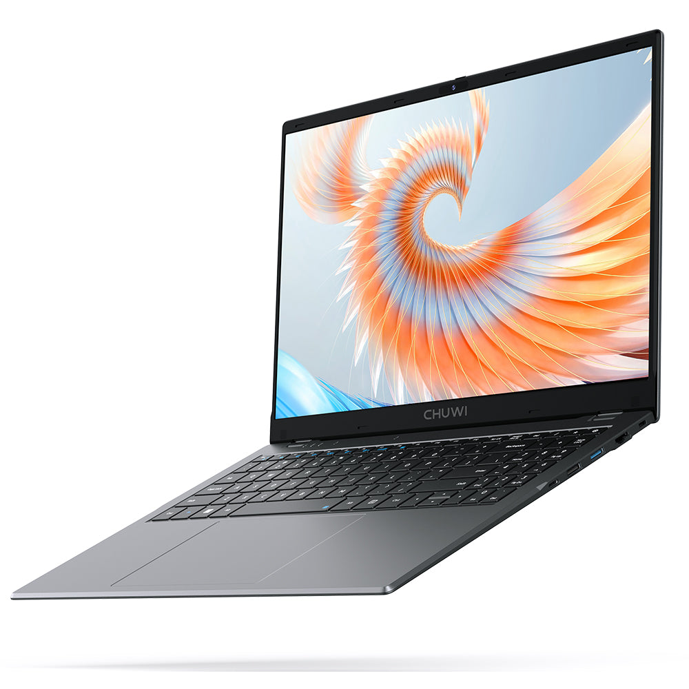 CHUWI Herobook Plus 15.6" Laptop - Windows 11, Intel N4020, 8GB RAM, 256GB SSD, Gray